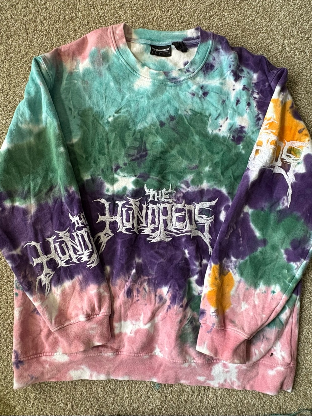The Hundreds Men’s XL Tie Dye Embroidered Logo Crewneck Sweatshirt Streetwear